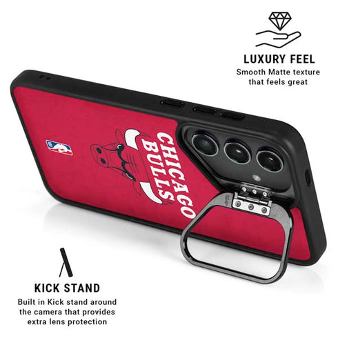 NBA Chicago Bulls Red Distressed Galaxy S25 Kickstand Case